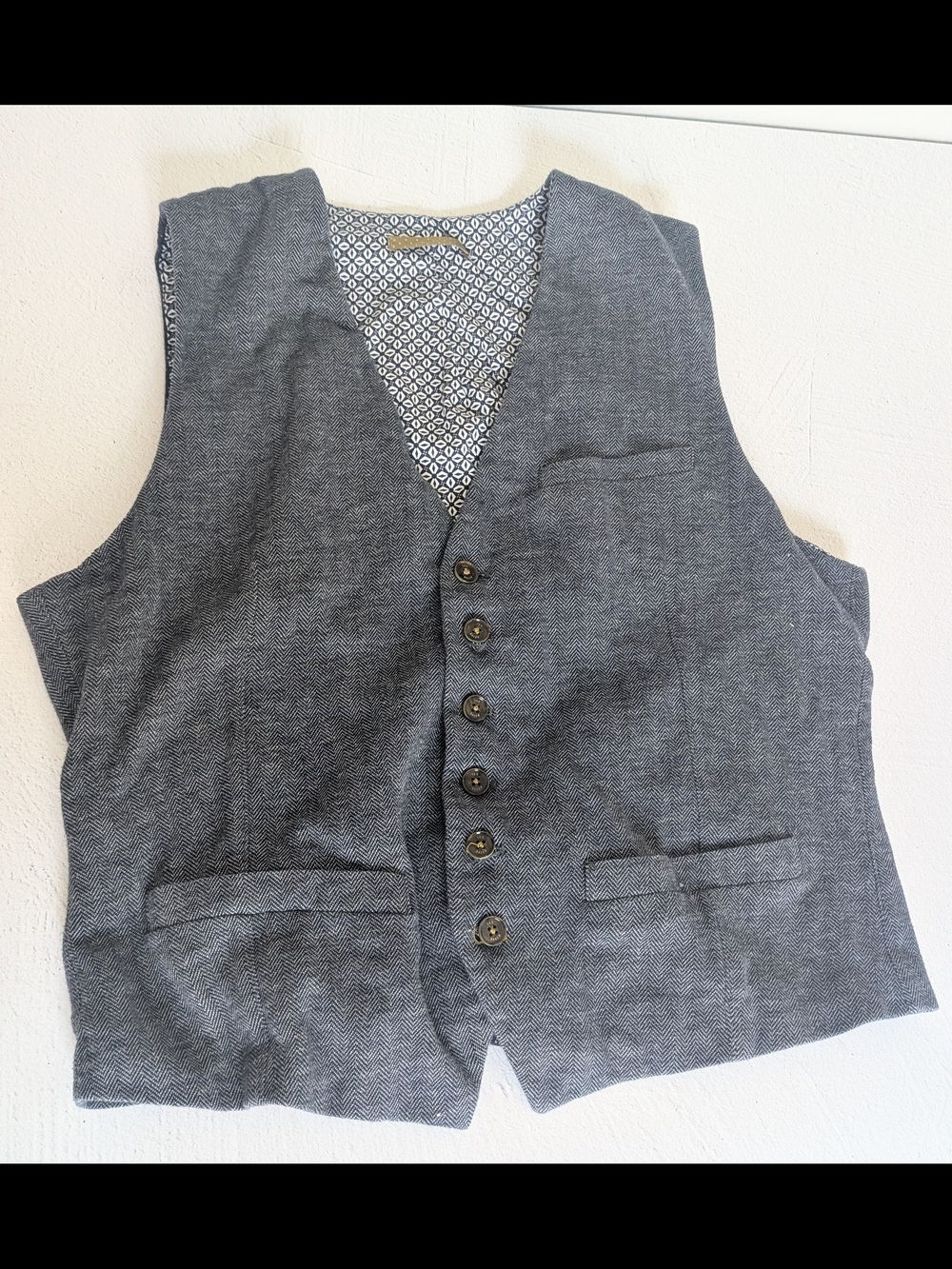 Ted Baker Navy and Gray Lined Vest - Picture 2 of 5